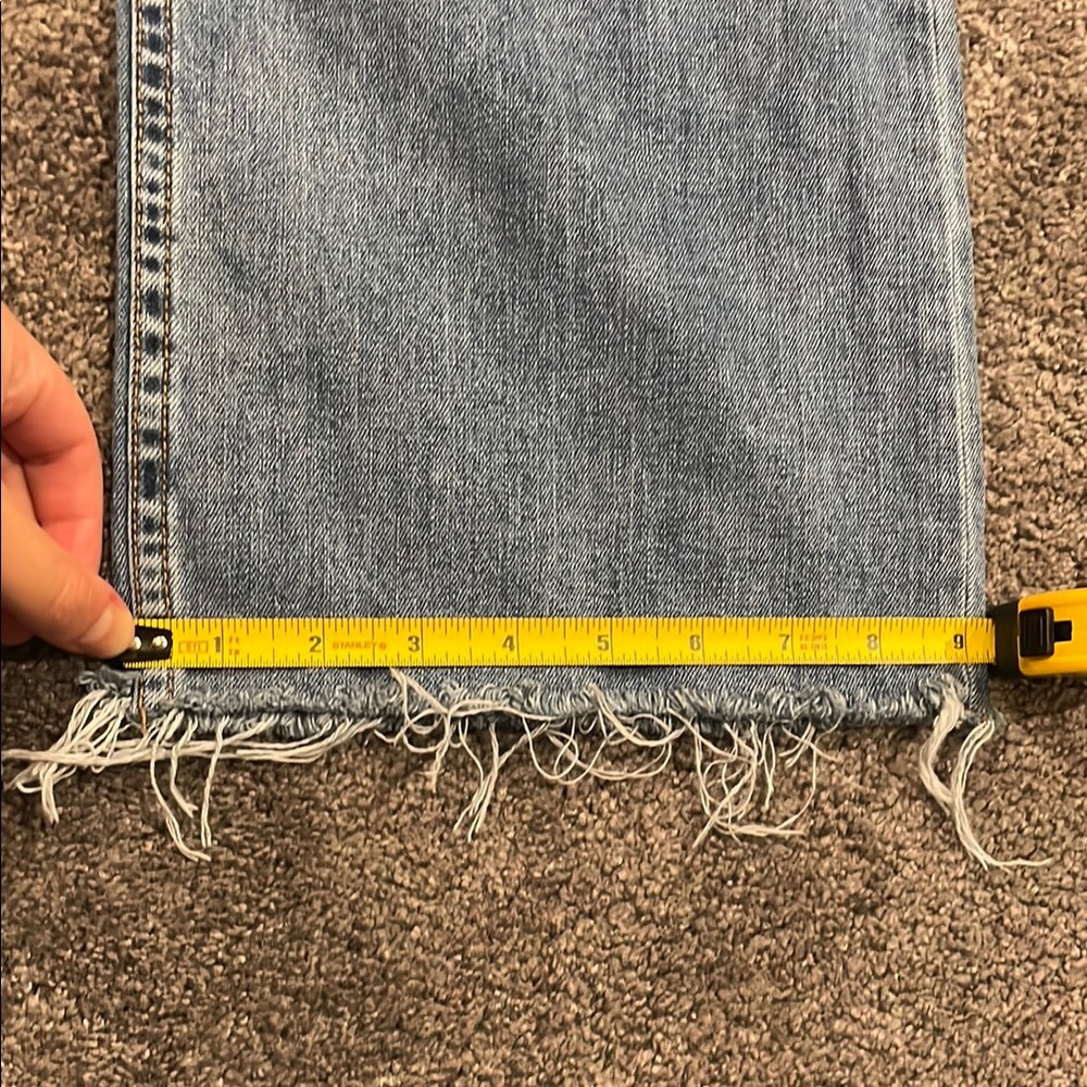 ASKK NY Blue Cropped Straight Leg Jeans size 8 - Picture 12 of 14